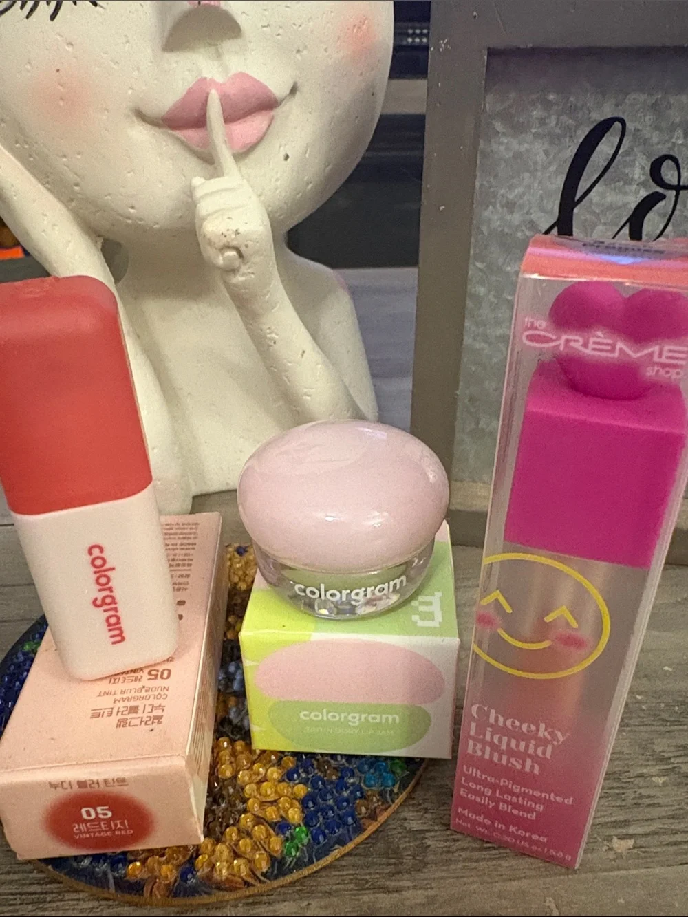 Colorgram & Creme Shop Bundle NIB Lip Tint & Balm & Cream Blush/Cheek Set $12